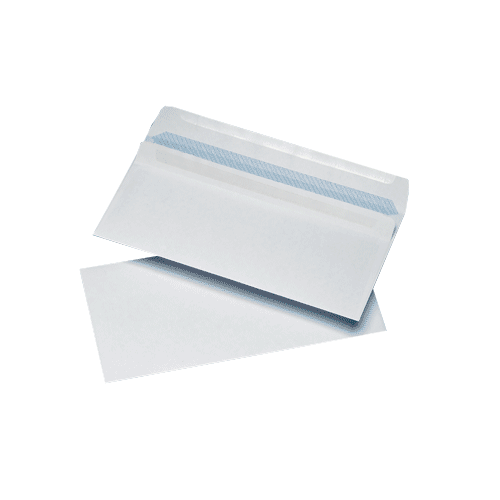 1000 White DL Non Windowed Self Seal Envelopes (110mm x 220mm)