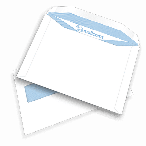 500 White C5+ Gummed High Windowed (45mm x 90mm Window) Envelopes