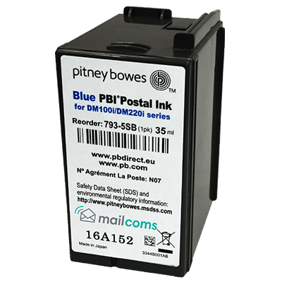 Pitney Bowes SendPro C Ink - Genuine Original Blue Ink Cartridge