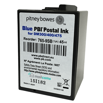 Pitney Bowes SendPro C Auto+ Ink - Genuine Original Blue Ink Cartridge